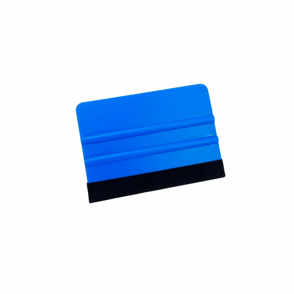 Blauwe Rakel voor appliceren met zwart vilt png