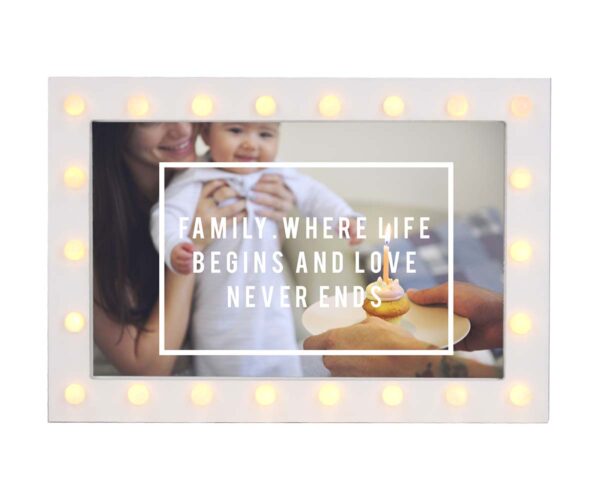 Photo Frame White Illuminated