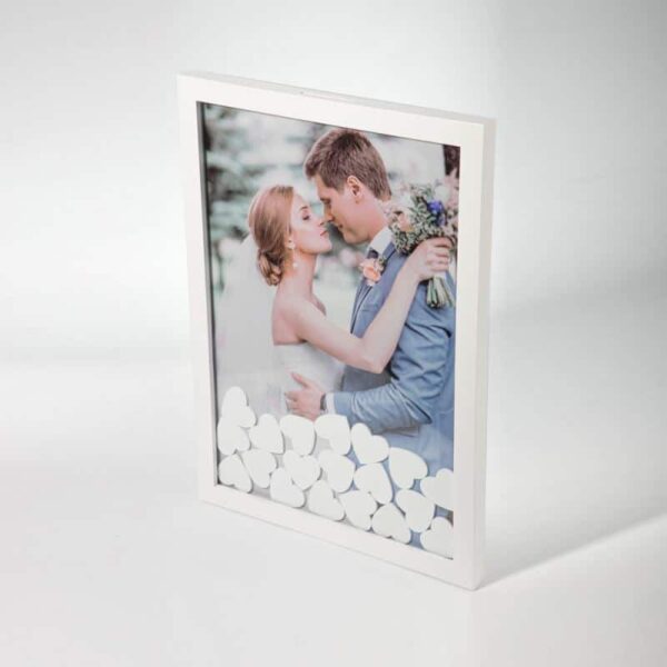 Wooden Photo Frame Wishing Hearts
