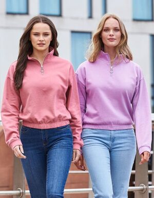 Women´s Cropped 1/4 Zip Sweat