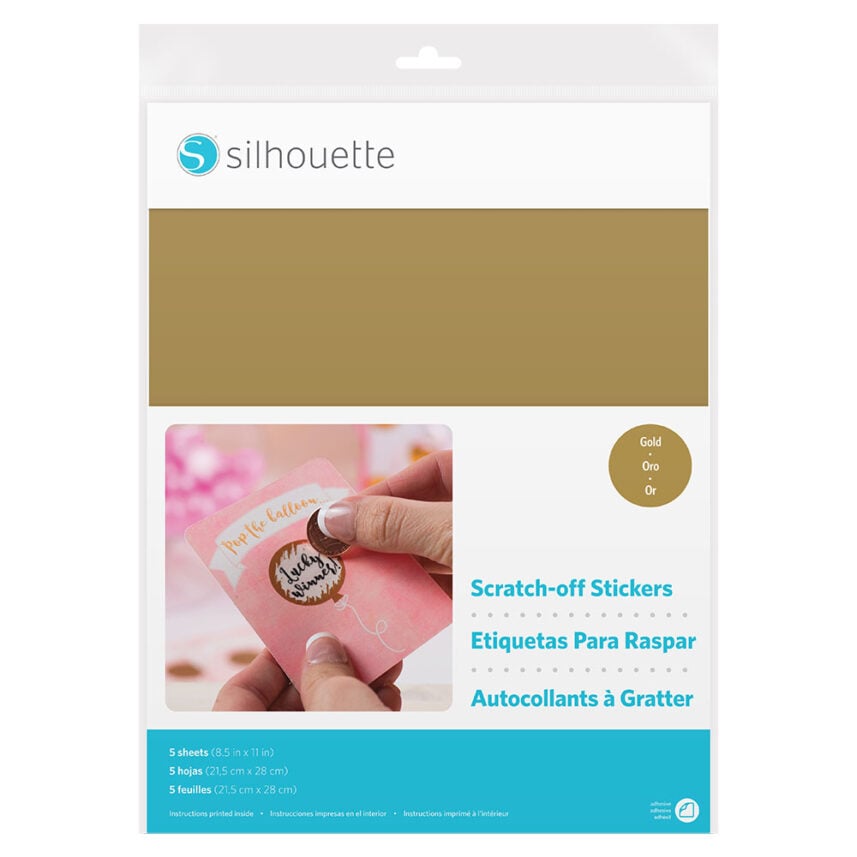 Silhouette Scratch-Off Sticker Gold