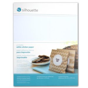 Silhouette Sticker Sheets White