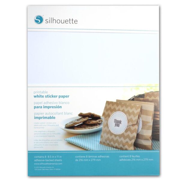 Silhouette Sticker Sheets White