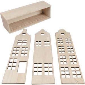 Wine box wood canal house including lid