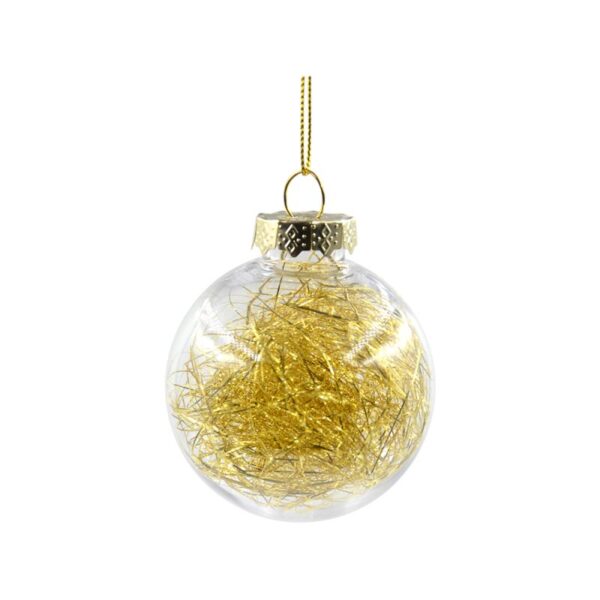 Plastic Christmas bauble with glitter - Image 5