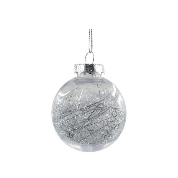 Plastic Christmas bauble with glitter - Image 9