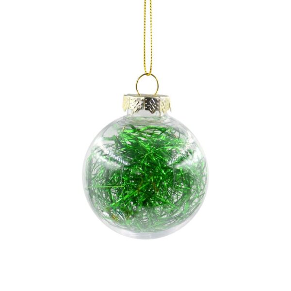 Plastic Christmas bauble with glitter - Image 7