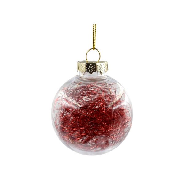 Plastic Christmas bauble with glitter - Image 11