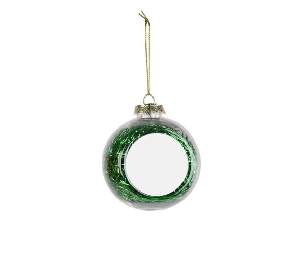 Plastic Christmas bauble with glitter - Image 2