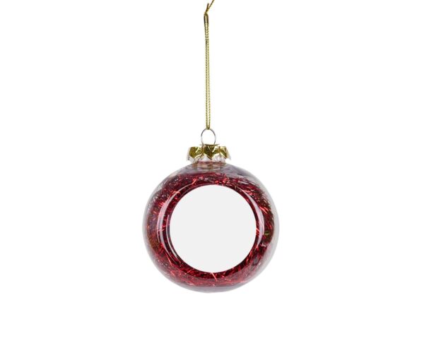 Plastic Christmas bauble with glitter - Image 4