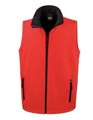 Gilet softshell imprimable - Rouge/Noir, XXL