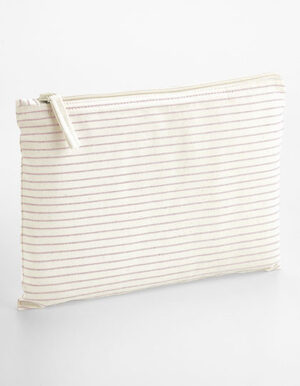 Striped Organic Cotton Accessory Pouch