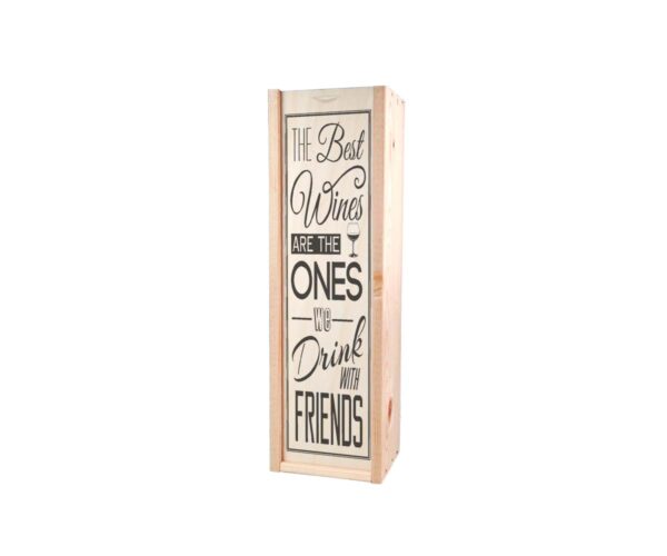 Wine box wood including sliding lid - Image 2
