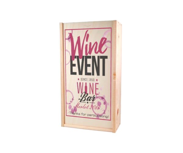 Wine box wood including sliding lid - Image 4
