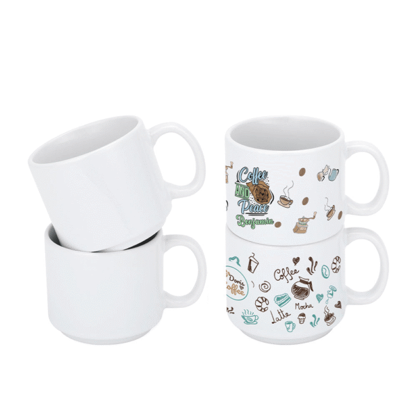 Cups Sublimation Gloss White Stackable - Image 4