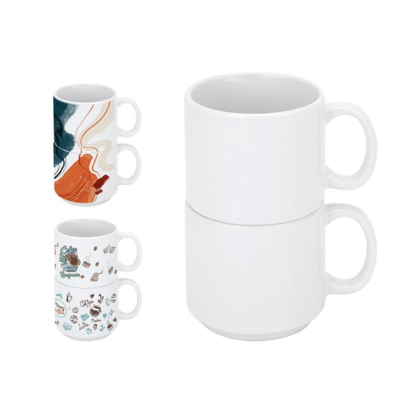 Cups Sublimation Gloss White Stackable - Image 5