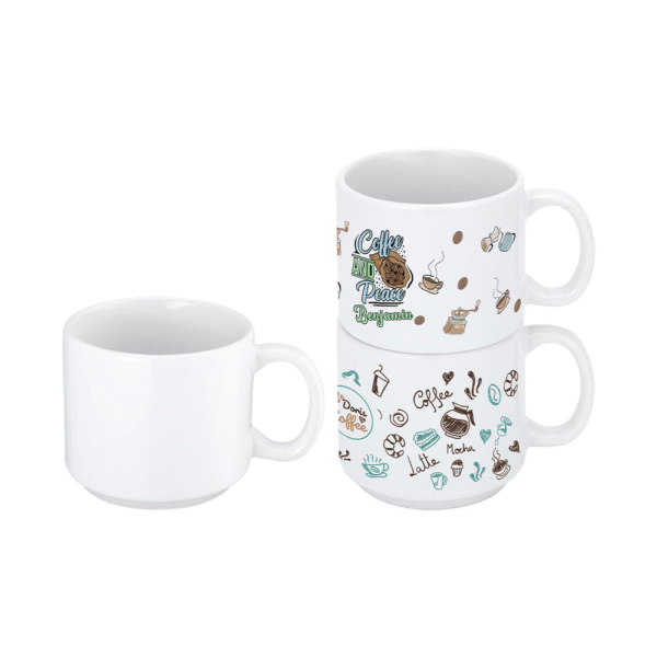 Cups Sublimation Gloss White Stackable