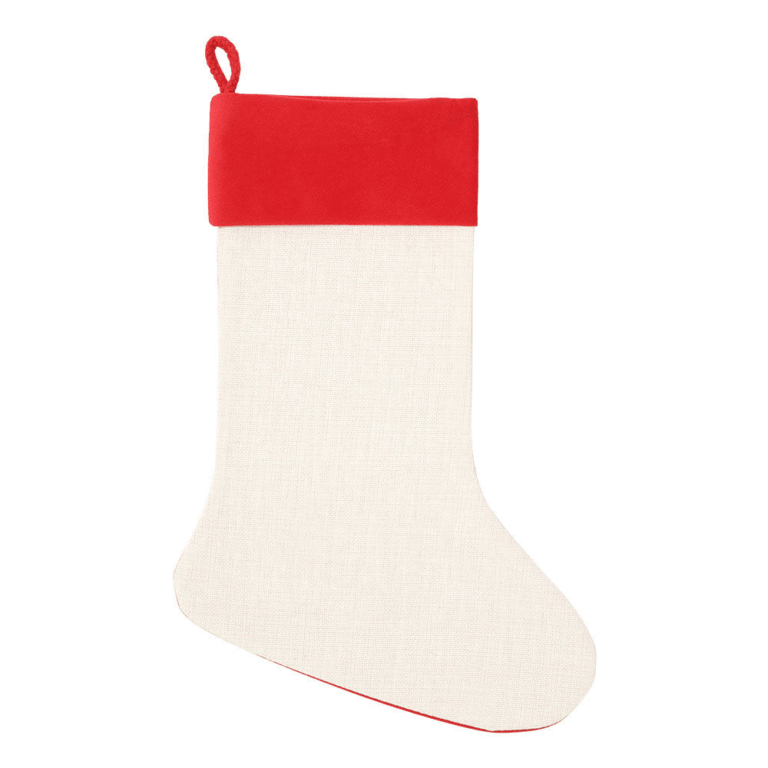 Blank Linen Christmas Sock