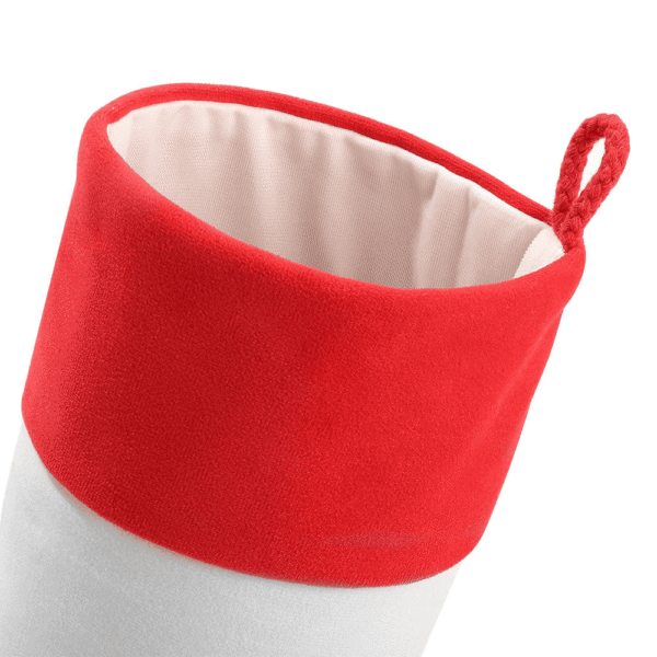Linen Sublimation Christmas stockings with Red Cuff - Image 2