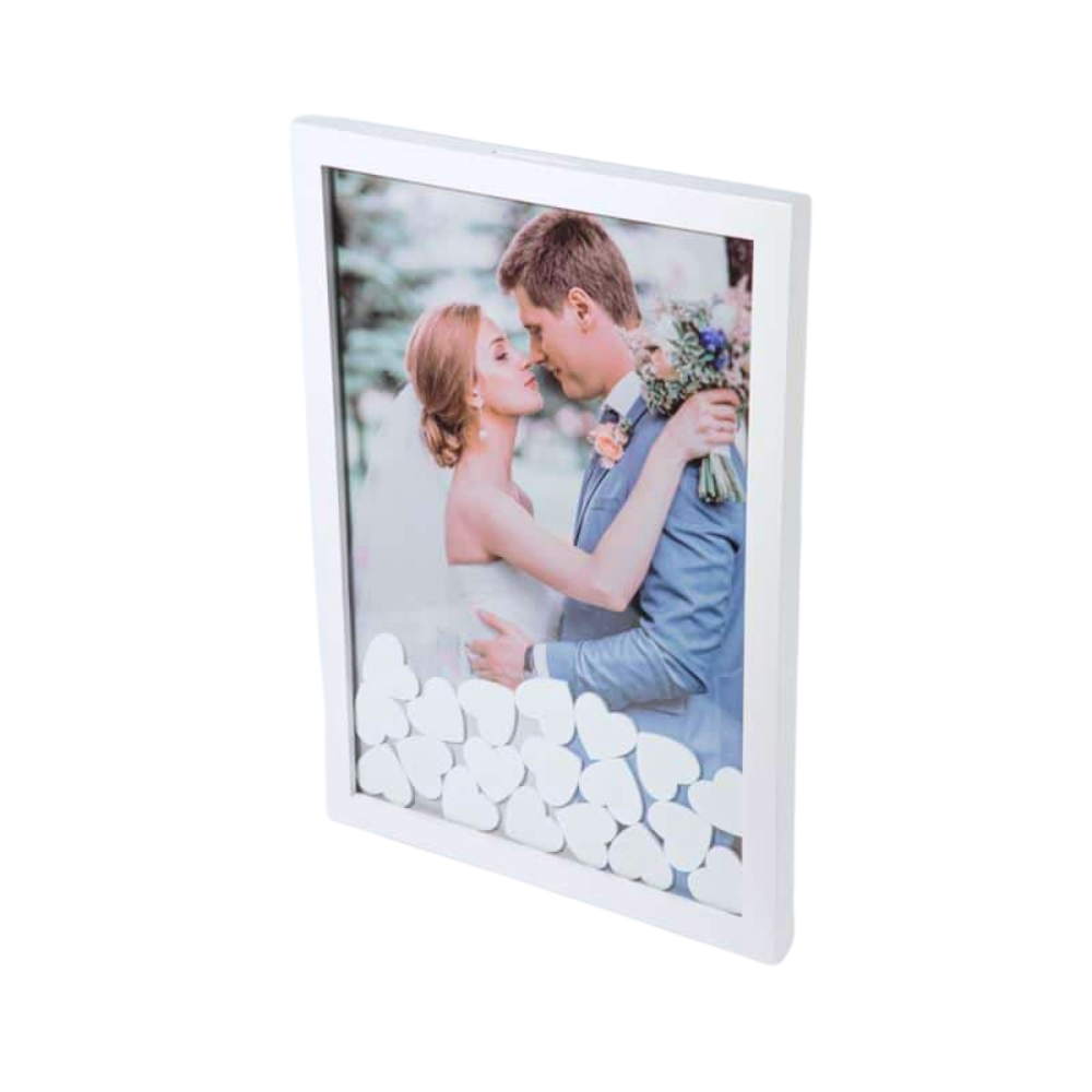 Wooden Photo Frame Wishing Hearts