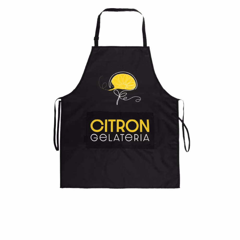 Black Apron Citron Gelateria Text Printed Roland TY 300i