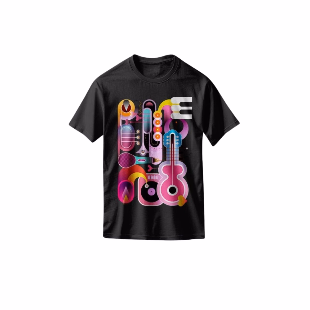 Black TShirt Music Design Roland TY 300i