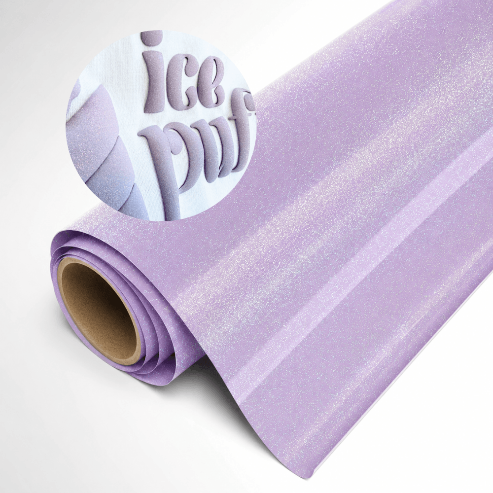 MagiCut Puff Glitter Soft Lilac Roll Close Up Round Circle