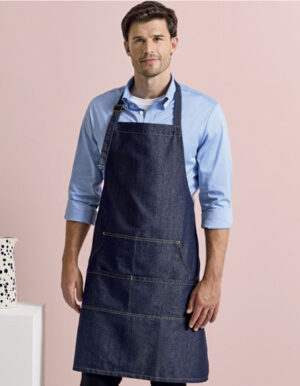 Jeans Stitch Denim Bib Apron
