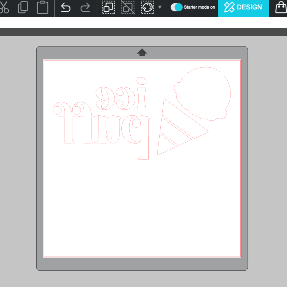 Step 1 Design and Mirror Ice Puff Text Silhouette Studio V5