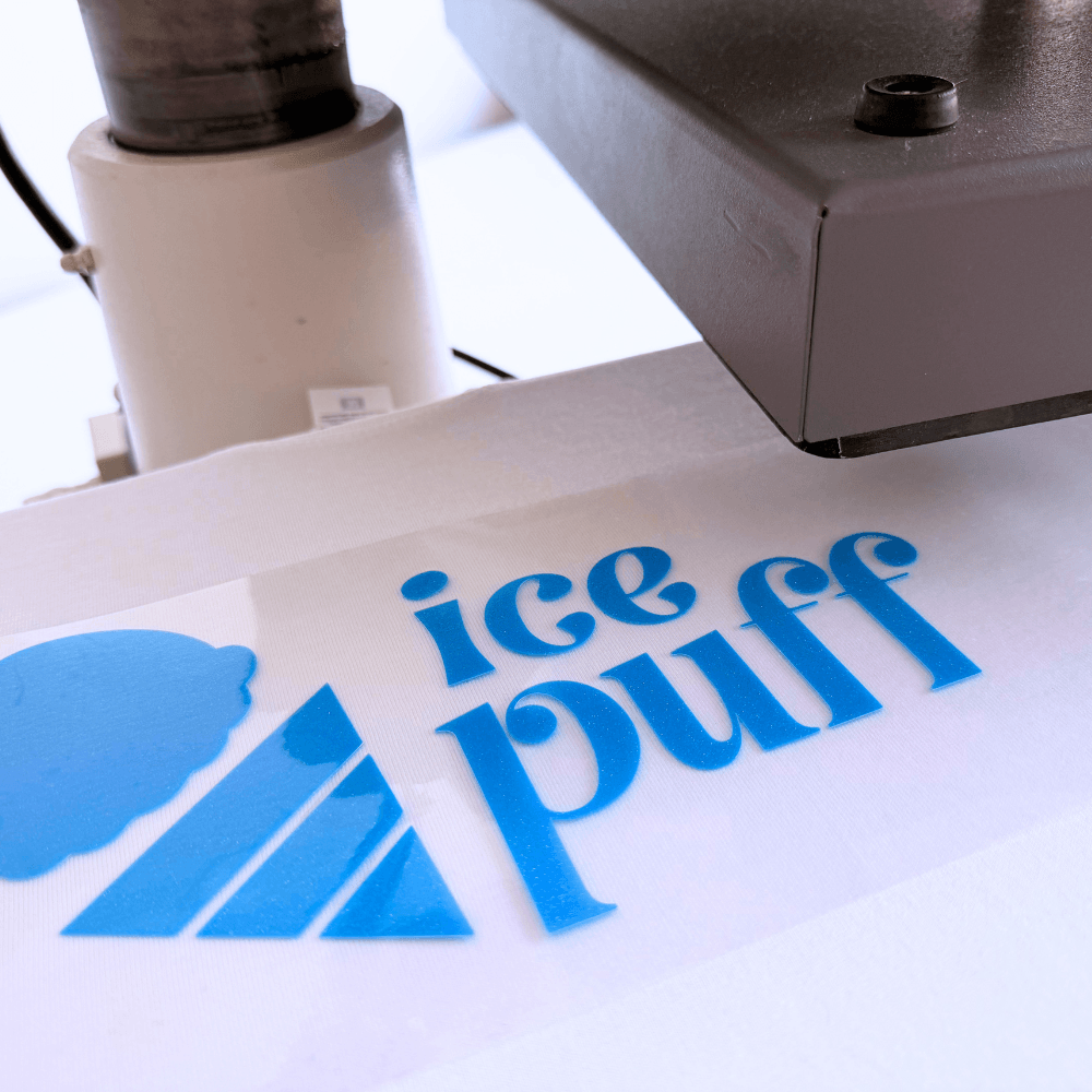 Step 5 Insta HTP256 Plus Heat Press T shirt and MagiCut Puff Glitter Ocean Blue